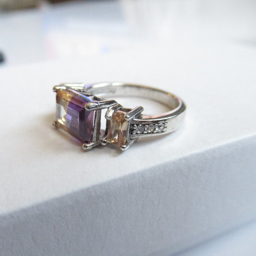 Ametrine Ring in Sterling Silver Sz. 7-1/4 - Picture 6 of 11